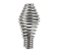 TOYANDONA Maniglia a Molla in Acciaio Inox per Porta Pellet e Caldaia, Resistente alla Ruggine, Forma a Tamburo Finitura Lucida Raffinata per Stufa e Barbecue
