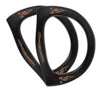 TOYANDONA Maniglia Borsa in Legno Nera 2 Pezzi per Bag Making DIY