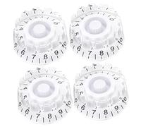 TOYANDONA Manopole per Chitarra Elettrica e Basso in Plastica Resistenti 4 Pezzi Scala Graduata per Controllo Volume e Tono, Accessori Ricambio per Manopole Strumenti Musicali Adatti