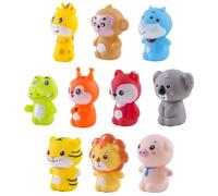 TOYANDONA Marionette Da Dito a Forma Di Animali Per Bambini Piccoli, Set Di 2 Burattini Colorati in Vinile Per Giochi Di Narrazione, Educativi e Di Finzione, Attività Ludiche e Regali Per Feste