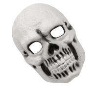 TOYANDONA Maschera da Teschio Realistico Comoda e Facile da Mantenere in Pu Beige per Halloween e Escape Room per Cosplay Horror e Feste in Maschera