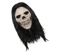 TOYANDONA Maschera Teschio Realistica in Lattice con Mascella Mobile, Design Unico ed Elastico, Adatta per Performance Teatrali e Escape Room, Taglia per Adulti e Adolescenti