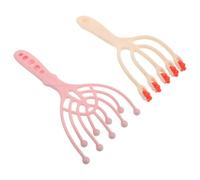TOYANDONA Massaggiatore per Capelluto Portatile 2 Pezzi in Pp con Design Unico e Cinque Artigli per Massaggio Manuale Rilassante in Casa e Viaggio