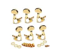 TOYANDONA Meccaniche Rotonde per Chitarra in Metallo Oro Meccaniche per Chitarra Elettrica e Acustica Stile Grover Mezzaluna Confezione da Rondelle e Viti