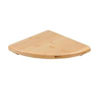 TOYANDONA Mensola Angolare in Bambù Naturale 20 Cm a Quarto di Cerchio, Scaffale Portaoggetti Triangolare per Bagno e Cucina, Mensole da Parete Salvaspazio per Soggiorno e Camera da Letto