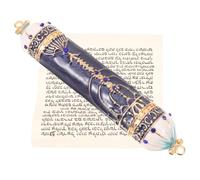 TOYANDONA Mezuzah Decorativa in Metallo retrò con Pergamena Religiosa Ornamento Ebraico da Porta per Casa e Ufficio Regalo Significativo per Spazio Sacro