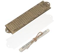 TOYANDONA Mezuzah in Metallo Lega Leggera con Lettere Ebraiche Ornamento Religioso per Casa Decorazione Vintage Sacra per Porta Regalo Hanukkah e Preghiera Cattolica