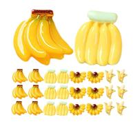 TOYANDONA Mini Banane Decorative in Resina 50 Pezzi Per Decorazioni Artigianali Per Feste in Casa E Matrimoni