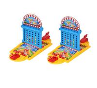 TOYANDONA Mini Basketball Gioco da Tavolo con Lanciatore a Molla Pinball e Riga Gioco Tiro Dita per Amici Divertente e Tecnico per Agilità Manuale Colore Colore Casuale Stile Casuale