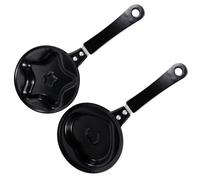 TOYANDONA Mini Padella per Frittata 2 Pezzi a Forma di Cuore e Stella, Antiaderente, per Colazione, Padella per Pancake e Muffin, Utensile Cucina per Preparazioni Facili e Stile Casuale