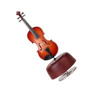 TOYANDONA Mini Violino Decorativo Rotante con Carillon Musicale in Miniatura con Design Tradizionale per Casa Ufficio e Regalo Creativo per Amanti della Musica