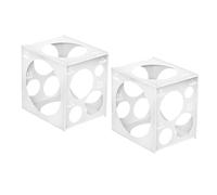 TOYANDONA Misuratore per Palloncini 2 Pezzi 11 Fori Contenitore di Misurazione in Plastica per Decorazioni di Feste Matrimonio e Eventi Strumento di Misurazione Preciso e Pieghevole per