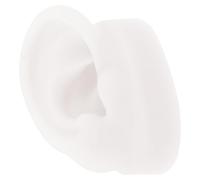 TOYANDONA Modello Orecchio in Silicone Realistico Bianco, Modello Piercing Compatto per Esposizione Orecchini e Pratica Piercing, Strumento didattico per esercitazioni Auricolari