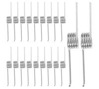 TOYANDONA Molle di Torsione Kit 20 Pezzi in Ferro-nichel Argento e Ferro-nichel Argento Molla di Ricambio 4 Spire per Coperchi Bidoni Spazzatura per Adatta per Cucina e Bagno Cucina Bagno