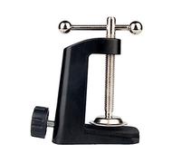TOYANDONA Morsetto da Tavolo C in Lega di Alluminio Nero per Microfono e Portalampada, Base Stabile Resistente e Antiscivolo per Casa e Negozio