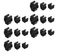 TOYANDONA Morsetto Porta Stecche da Biliardo e Clip Porta Canne da Pesca da Parete in Plastica Resistente, Set da 18 Pezzi per Organizzazione Sala Giochi e Area Pesca Domestica