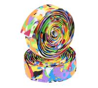 TOYANDONA Nastro Manubrio Bici da Corsa Antiscivolo con Tappi, Set 2 Pezzi in Materiale Resistente e Ammortizzante, Avvolgente per Ciclismo su Strada, Assorbente Sudore e Colore Casuale