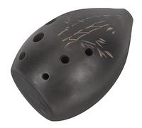 TOYANDONA Ocarina in Ceramica Nera a 8 Fori per Principianti Design Ergonomico e Pattern Delicati, Strumento Musicale Portatile per Sviluppare Interesse Musicale nei Ragazzo Ragazza