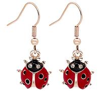 TOYANDONA Orecchini Coccinella da Donna Ciondolo a Gancio, Leggeri e Anallergici, Gioielli Pendenti Vistosi per Ragazze Adolescenti, Adatti per Feste e Uso Quotidiano