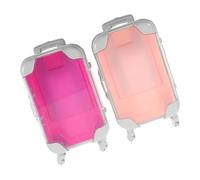 TOYANDONA Organizer Compatto per Accessori di Bellezza da Viaggio Valigetta Trucco Mini Trolley Custodia per Ciglia Finte 6.7 Pollici Maniglia Ergonomica