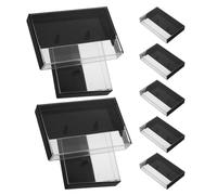 TOYANDONA Organizer per Cassette Audio in Plastica Ps Trasparente 9 Pezzi, Custodie Compatte Stile Vintage con Protezione Dalla Polvere per Uffici e Studi Musicali
