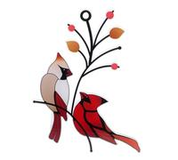 TOYANDONA Ornamento di Rosso Decorazione di Uccelli Pettirosso per Esterni Decorazione da Parete Ornamenti per Finestre Arte da Parete con Uccelli Multicolore Arazzo