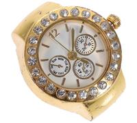 TOYANDONA Orologio ad Anello al Quarzo, Oro, Elegante a Tre Occhi | Stile Casual e Moda, Lega e Vetro, per Incontri e Momenti Informali
