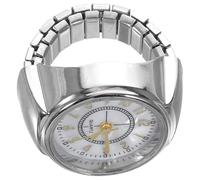 TOYANDONA Orologio da Polso a Forma di Anello al Quarzo, Argento 2.7X2.5 CM, Accessorio Pratico Numeri Ben Visibili per Ragazze e Uomini in Ambienti Domestici