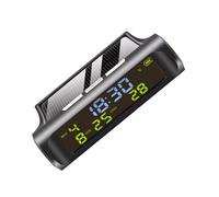 TOYANDONA Orologio Digitale Materiale Abs e Componenti Elettronici Termometro Solare per Auto Display Lcd Nero Letture Accurate e Design Semplice per Cruscotto
