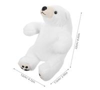 TOYANDONA Orso polare di peluche: bambola di peluche artica - realistico e morbido - animali di per bambini, adulti, ragazzi e ragazze, compleanno 22 cm/8,65 pollici
