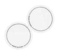 TOYANDONA Pad Protezione per Pelle della Grancassa 2 Pezzi Bianco Supporto Antiusura per Batteria, Adesivo per Pedale Singolo, Accessorio per Esercitazione Batteria Compatibile Vari Modelli