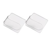 TOYANDONA Palette Cosmetiche Portatili Trasparenti in Acrilico 2 Pezzi Tavolozze Ergonomiche per Miscelare Fondotinta Rossetti e Ombretti Strumenti per Trucco Professionale Adatti a Uso