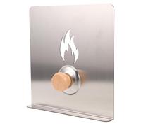 TOYANDONA Parabrezza Antivento in Acciaio Inox 20x20 Cm per Stufa a Legna, Deflettore Resistente per Porta Stufa da Campeggio e Giardino, Protezione Braciere per Cottura Esterna