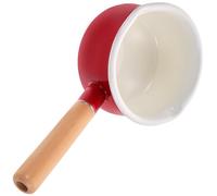 TOYANDONA Pentola per Latte Smaltata Rosso Multiuso Antiaderente per Zuppe Noodles e Cibi per Fondo Piano Riscaldamento Rapido Manico Sicuro Ergonomico