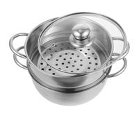 TOYANDONA Pentola Vapore Acciaio Doppio per Zuppa e Cottura a Vapore Resistente ad Alte Temperature Capacità Ampia e Facile da Pulire per Cucina Domestica