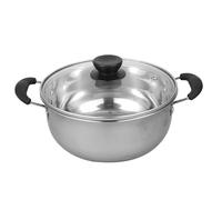 TOYANDONA Pentola Zuppa in Acciaio Resistente Bruciature Compatibile Piani a Induzione e a Gas Grande Capacità con Manico Ergonomico per Cucina Domestica