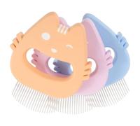 TOYANDONA Pettine per Peli di Gatto Portatile in Silicone Tpr Set da 3 Spazzole Massaggianti per Toelettatura Animali Domestici Rimozione Peli Morti Accessori per Cani e Gatti Uso Domestico