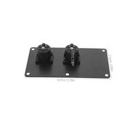 TOYANDONA Piastra Connessione Audio in Lega Alluminio Doppio Jack Pannello Terminale per Casse Acustiche Resistente e Adatto Installazioni Audio Professionali