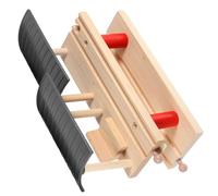 TOYANDONA Piattaforma della Stazione Giocattolo in Legno a Doppio Piano, Accessorio Binari Ferroviari Educativo e Decorativo per Giochi di Simulazione Ferroviaria