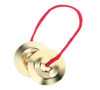 TOYANDONA Piatti giocattolo sicurezza piccolo piatto a mano per ballerino risorse dei primi anni giocattoli per strumenti musicali per maneggiare il tamburo Metallo Golden