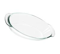 TOYANDONA Piatto da Portata in Vetro 15L Doppia Maniglia Vassoio per Cottura a Vapore e Microonde Piatto Trasparente per Antipasti e Dessert Adatto per Casa Ristorante e Hotel