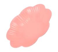 TOYANDONA Piatto Di Frutta Piatto Da Portata Antipasto Vassoio Di Noci Di Caramelle Vassoio Per Servire Il Cibo Vassoio Vegetariano Piatto a Forma Di Fiore Plastica Rosa Riutilizzabile