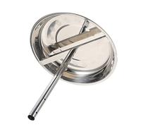 TOYANDONA Piatto di Pollo alla Griglia arrosto Padella Piastra Grill Piastra per Barbecue griglia per Pollo in Acciaio Inossidabile griglia per Il Riposo della Carne Silver