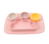 TOYANDONA Piatto Silicone Con Ventose Per Ragazzo Ragazza Design Piatto Per Svezzamento Antiscivolo Lavabile Lavastoviglie Per Pasti Separati e Pratici Per Genitori