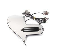 TOYANDONA Pickguard Caricato Argento Per Mandolino Set Assemblato Con Pickup Single Coil Ak e Bk Controllo Volume e Tono Inclusi Alta Qualità e Basso Rumore