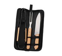 TOYANDONA Pinza Per Barbecue in Inossidabile Forchettone e Kit Per Tagliare La Carne Utensili Per Barbecue Manico in Legno