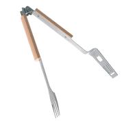 TOYANDONA Pinza per barbecue utensili da griglia cibo grigliare Accessori cucinando Burger pinze da cucina per cucinare clip per alimenti in acciaio inossidabile Di legno