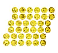 TOYANDONA Plastica Oro e Facili da Decorare Leggere 48 Monete Giochi Compleanno Tema Pirati Perfette per Feste a Tema Halloween o Pirati