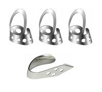 TOYANDONA Plettro Regolabile in Acciaio Inox per Pollice e Dito, Set da 4 Pezzi per Ukulele, Banjo e Chitarra Acustica, Accessori Musicali Design Scavato Traspirante per Uso Confortevole