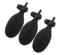 TOYANDONA Pompa di Gonfiaggio Manuale in Pvc e Metallo 3 Pezzi per Sfigmomanometro con Valvola di Rilascio Aria Colore Nero Compatibile per Uso Clinico e Ospedaliero